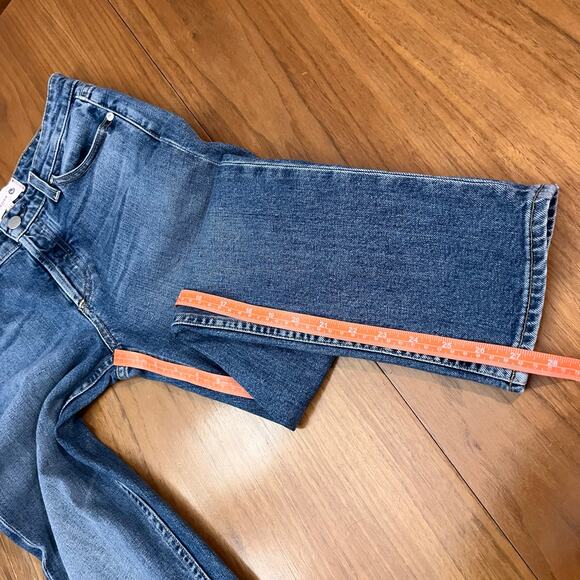 Sundry Jeans Size 24 Embroidered Hearts Seville Wash Button Fly Mid Rise Tapered - Picture 8 of 11